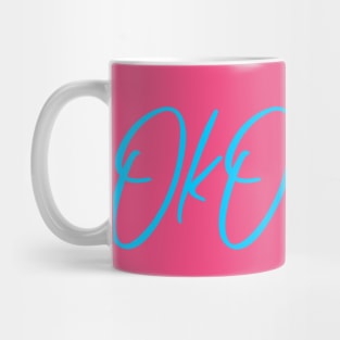 Okok girl Blue Design Mug